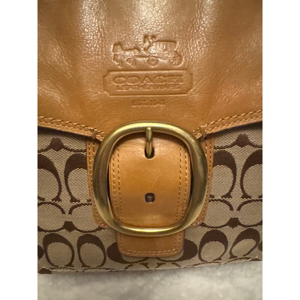 Coach Signature Canvas and Leather Crossbody Bag in Brown - Picture 3 of 10